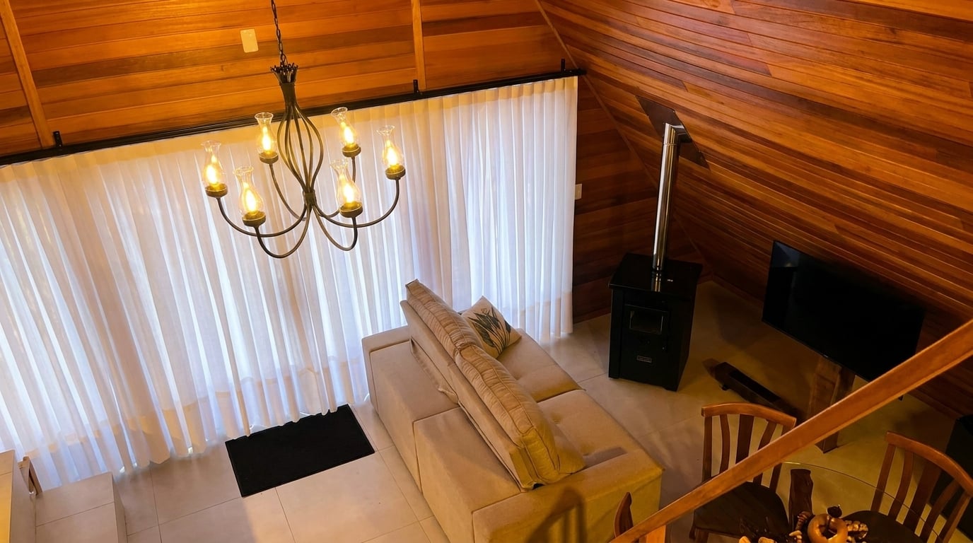 Quarto aconchegante com enxoval de alta qualidade
